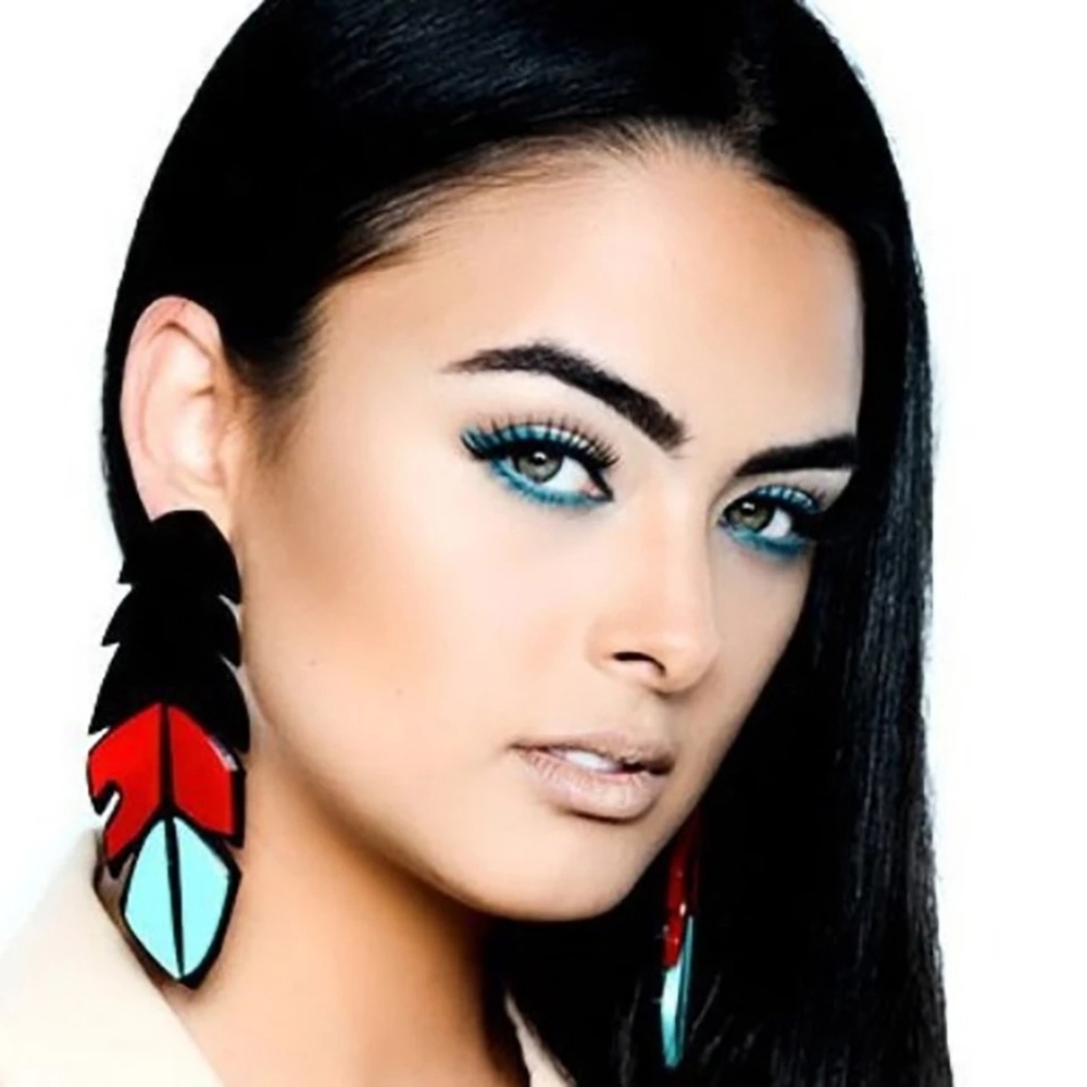 Acrylic Feather Earrings